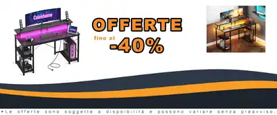 Tavolo Gaming Coleshome 120x50 Cm - Desk PC Black