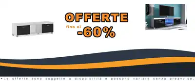 Armadio TV Skraut Home Modulare 42x150x40 cm LED