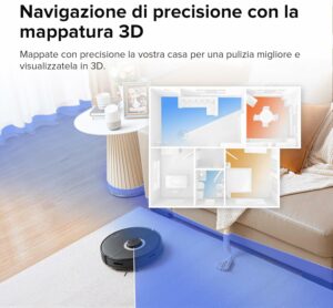 Roborock Q7 Max Robot Aspirapolvere con Navigazione LiDAR e Aspirazione 4200 Pa