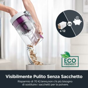 EUREKA NERE10s Robot Aspirapolvere Lavapavimenti con Stazione di Raccolta Automatica