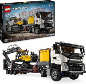 LEGO Technic Autocarro Volvo FMX ed Escavatore EC230 assemblato