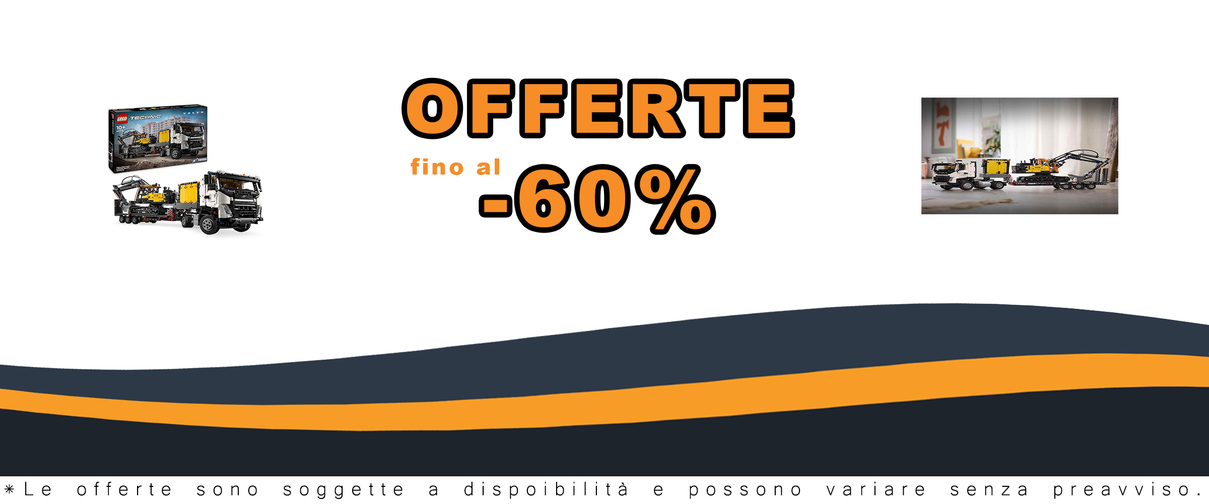 LEGO Technic Autocarro Volvo FMX ed Escavatore EC230 assemblato