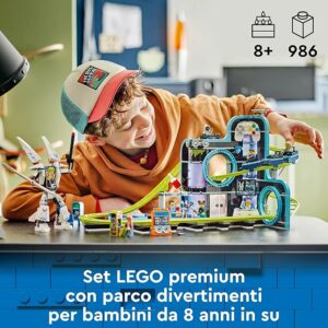 LEGO City Montagne Russe di Robot World con mech snodabile 