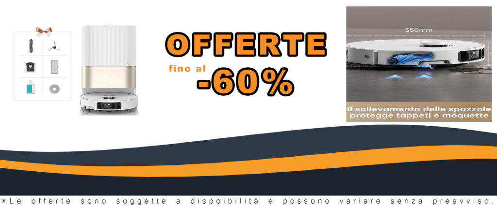 Dreame X40 Ultra Complete Robot Aspirapolvere con spazzola laterale e aspirazione potente