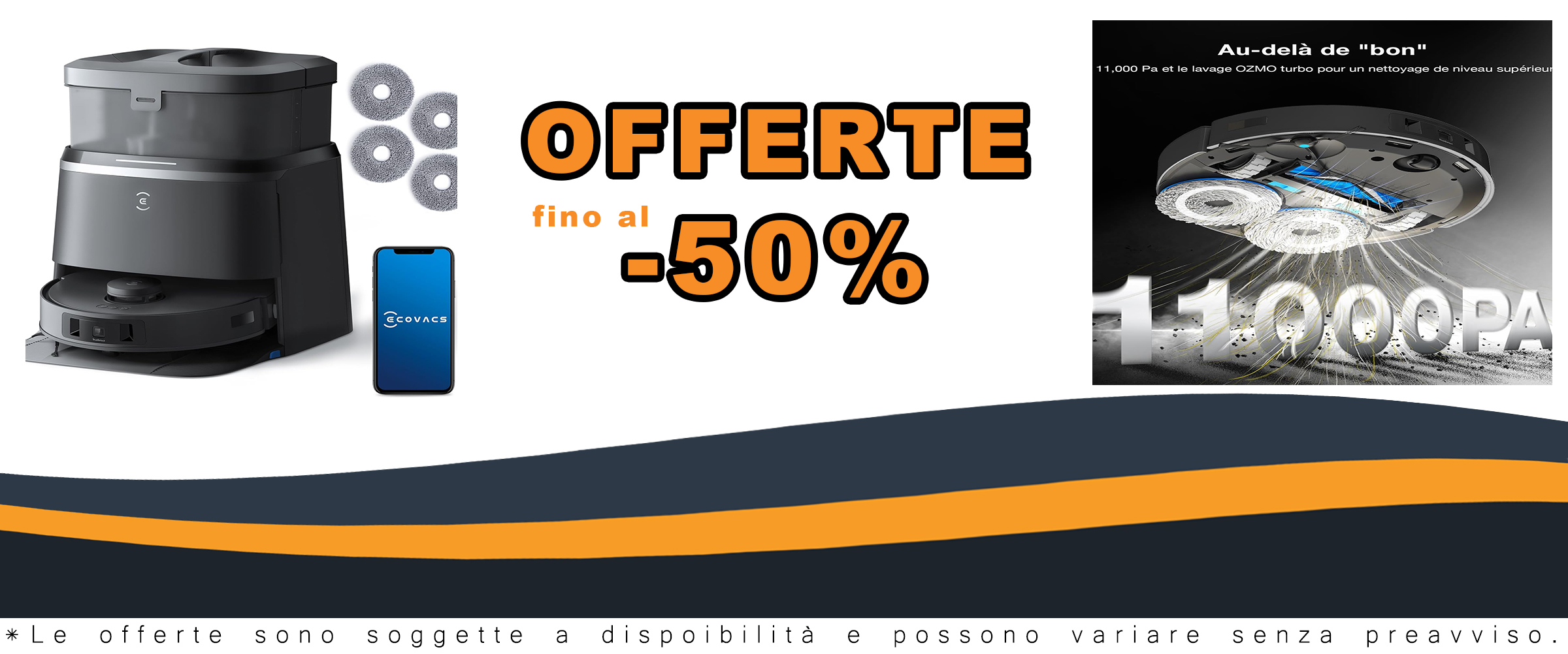 ECOVACS DEEBOT T30 Omni Care in azione su pavimenti