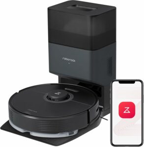Robot aspirapolvere Roborock Q7 Max+, immagine in evidenza con stazione di svuotamento automatico  