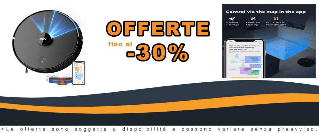 Robot aspirapolvere Imou RV1 4500Pa con sconti e coupon