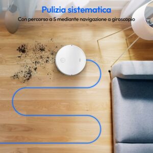 Aspirapolvere robot MEDION S35 con navigazione giroscopica e controllo app  