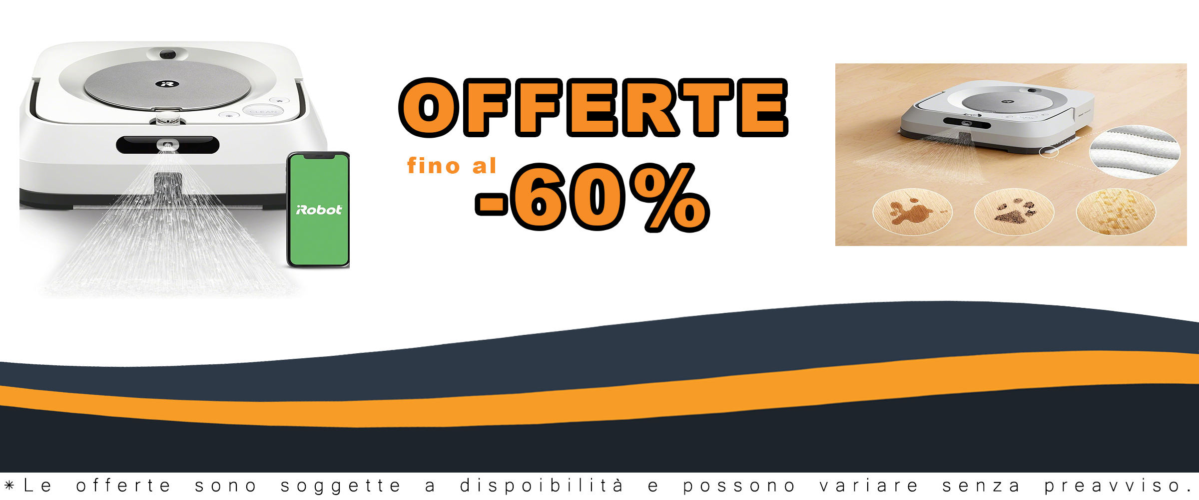 iRobot Braava Jet m6-138 lavapavimenti bianco con Precision Jet Spray