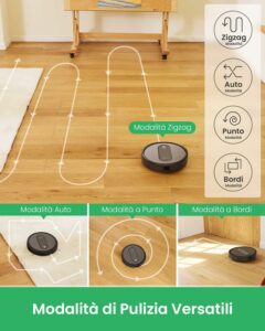Robot Aspirapolvere Vactidy T6 in azione su un pavimento pulito