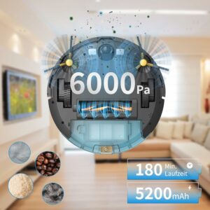 Tesvor Robot Aspirapolvere M2 in azione nella pulizia di una casa moderna