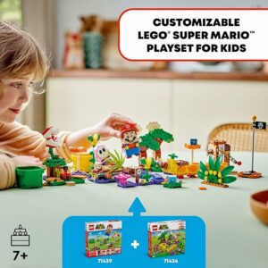 LEGO Super Mario Soda Jungle Maker Set, giungla personalizzabile con Wiggler e timido rosa 
