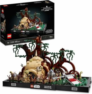 LEGO Star Wars Diorama Addestramento Jedi su Dagobah con Yoda, R2-D2 e X-Wing di Luke Skywalker