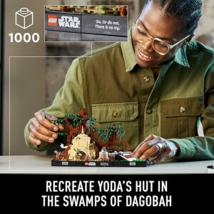 LEGO Star Wars Diorama Addestramento Jedi su Dagobah con Yoda, R2-D2 e X-Wing di Luke Skywalker