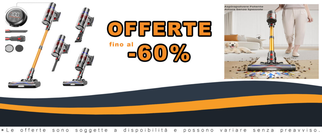 Aspirapolvere senza fili Avalsor: potenza 45Kpa, autonomia 70 minuti, con offerte speciali e codici sconto.