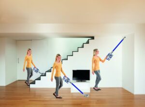 CLEANmaxx aspirapolvere a ciclone Senza Cavo Blu/Argento  