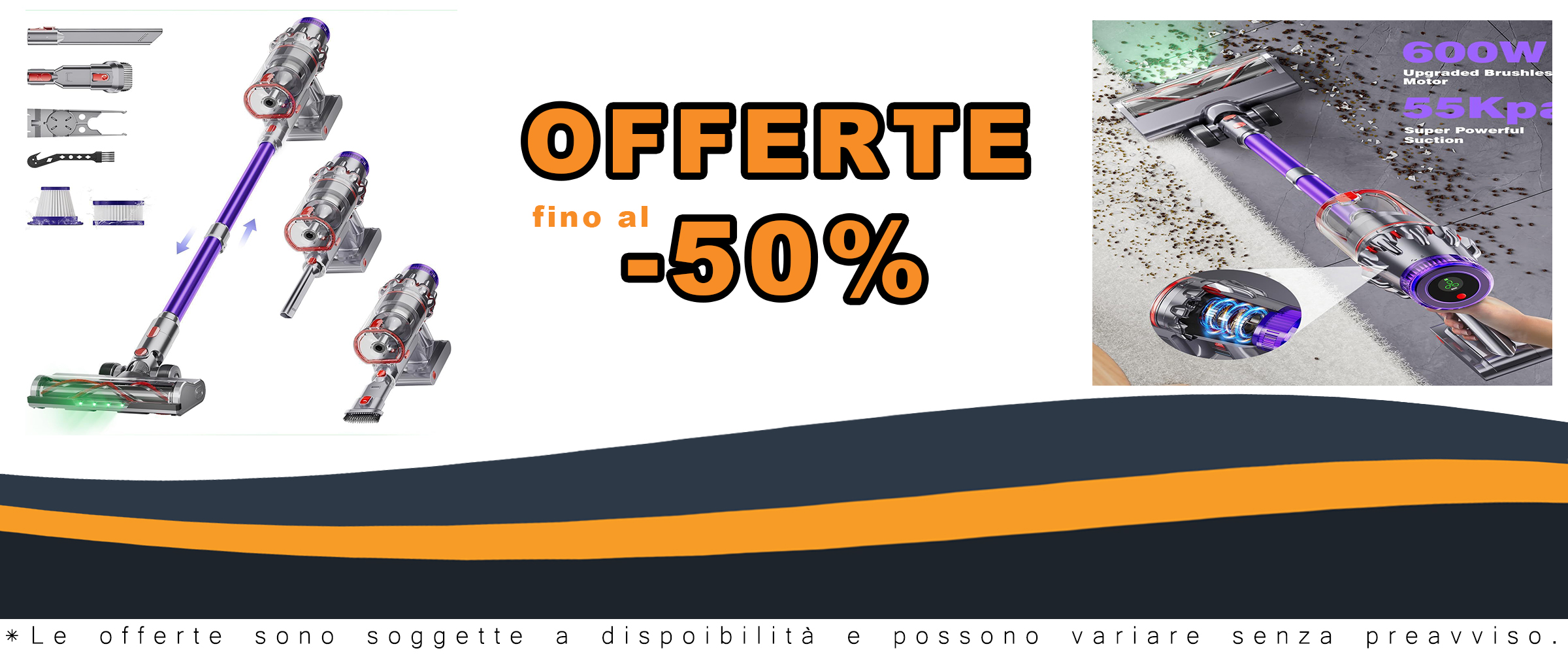EUARY Aspirapolvere Senza Fili 55Kpa e 600W in azione sulla pavimentazione