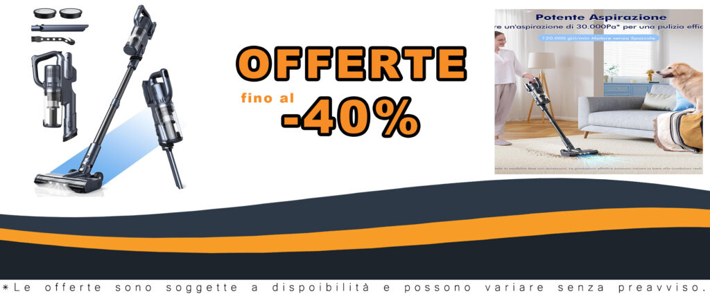Aspirapolvere senza fili MIUZZY 30kPa, potente e versatile, con offerte e codici sconto.