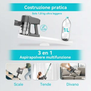 Aspirapolvere YISORA senza fili, ultraleggero e versatile 