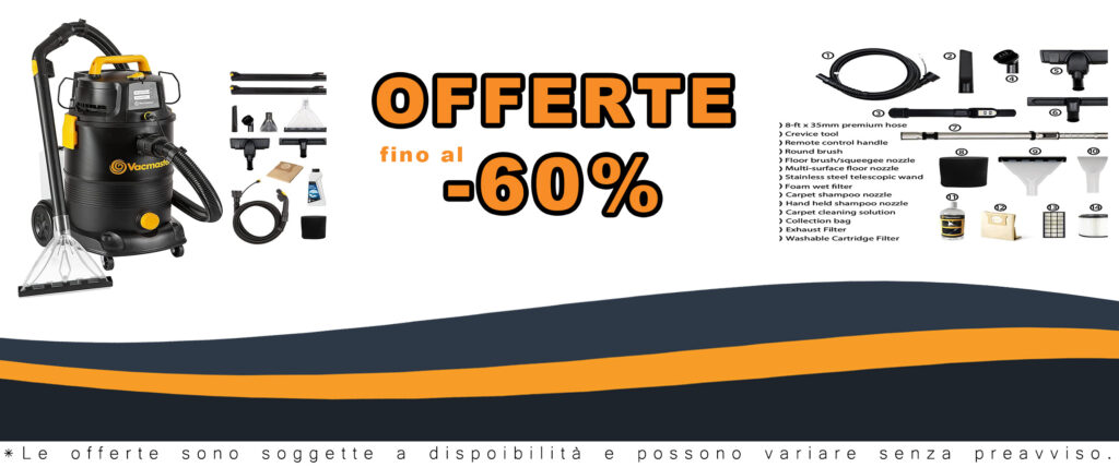 Vacmaster VK1330PWR 3-in-1 Aspirapolvere: Aspira, Lava e Asciuga