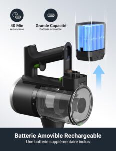 Eureka NEC370 Aspirapolvere senza fili in uso su tappeti e pavimenti con batteria ricaricabile e design 3-in-1  