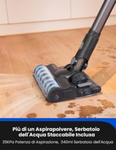 Immagine del Proscenic P11 Mopping, aspirapolvere senza fili e lavapavimenti con touchscreen intelligente  