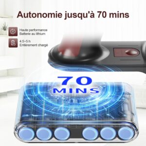 Aspirapolvere senza fili iceagle con filtro HEPA e schermo tattile intelligente  
