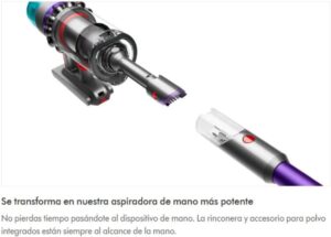 Dyson Gen5detect Aspirapolvere senza fili Nichel/Viola in azione  