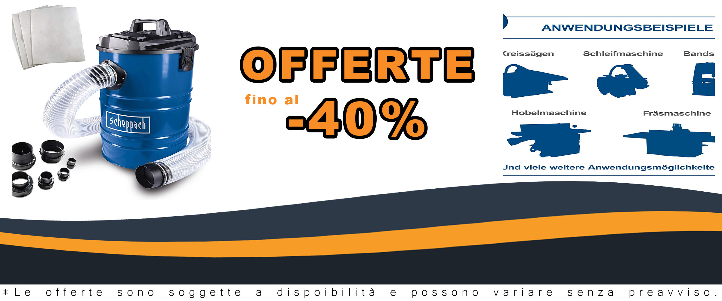 Scheppach Aspirapolvere DC100 con serbatoio da 65 litri e motore da 1200W, ideale per uso industriale 