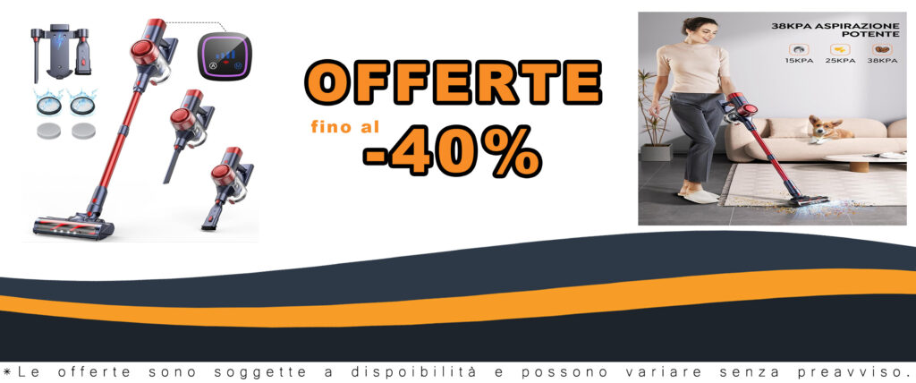 Aspirapolvere Senza Fili 450W/38KPa con rilevazione automatica della polvere