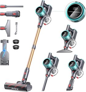 Powerffy Aspirapolvere Senza Fili Hero10, potente e versatile, ideale per moquette, pavimenti duri e rimuovere i peli di animali.