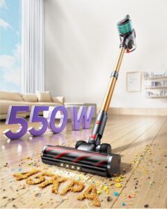 Powerffy Aspirapolvere Senza Fili Hero10, potente e versatile, ideale per moquette, pavimenti duri e rimuovere i peli di animali.