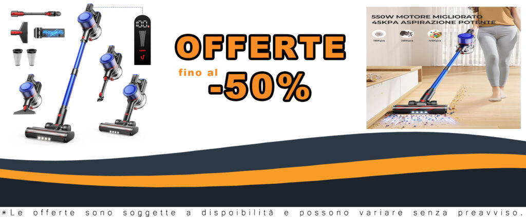 Aspirapolvere Senza Fili 45kPa/550W con tavoletta aromatica e funzione anti-avvolgimento per pavimenti e tappeti