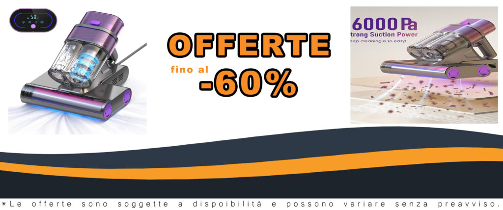 Homuserr Aspiratore per Materassi con Luce UV, potente e igienizzante, perfetto per rimuovere polvere e acari