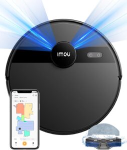Imou Robot Aspirapolvere RV1L con Navigazione LiDAR, 4500Pa di potenza di aspirazione e ricarica automatica