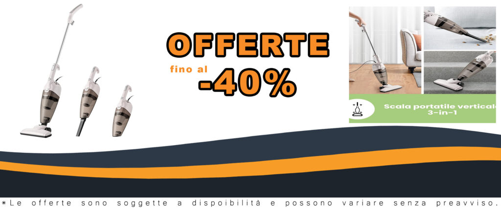 COMFEE' CCS2160RE Scopa Elettrica, aspirapolvere verticale leggero 3 in 1 senza sacco