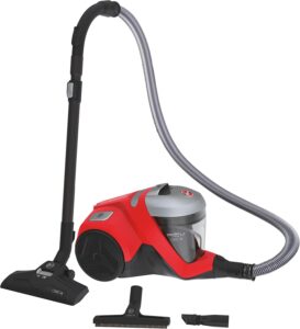 Hoover H-POWER 300 HP310HM 011 Aspirapolvere Senza Sacco, design rosso e potente filtro EPA