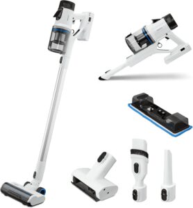 MEDION Aspirapolvere senza fili P350 W con base di ricarica, potente e versatile, ideale per pulire in profondità