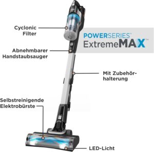 Aspirapolvere BLACK+DECKER Power Series Extreme 18V MAX in azione, perfetto per ogni tipo di superficie.