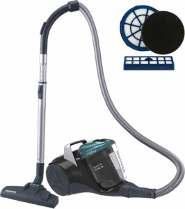 Aspirapolvere Hoover BR 30 Traino senza Sacco Breeze Nero/Verde con Kit Filtri Extra  