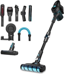 Cecotec Aspirapolvere senza Fili Conga RockStar 700 Ultimate ErgoFlex in uso, con accessori e tubo flessibile