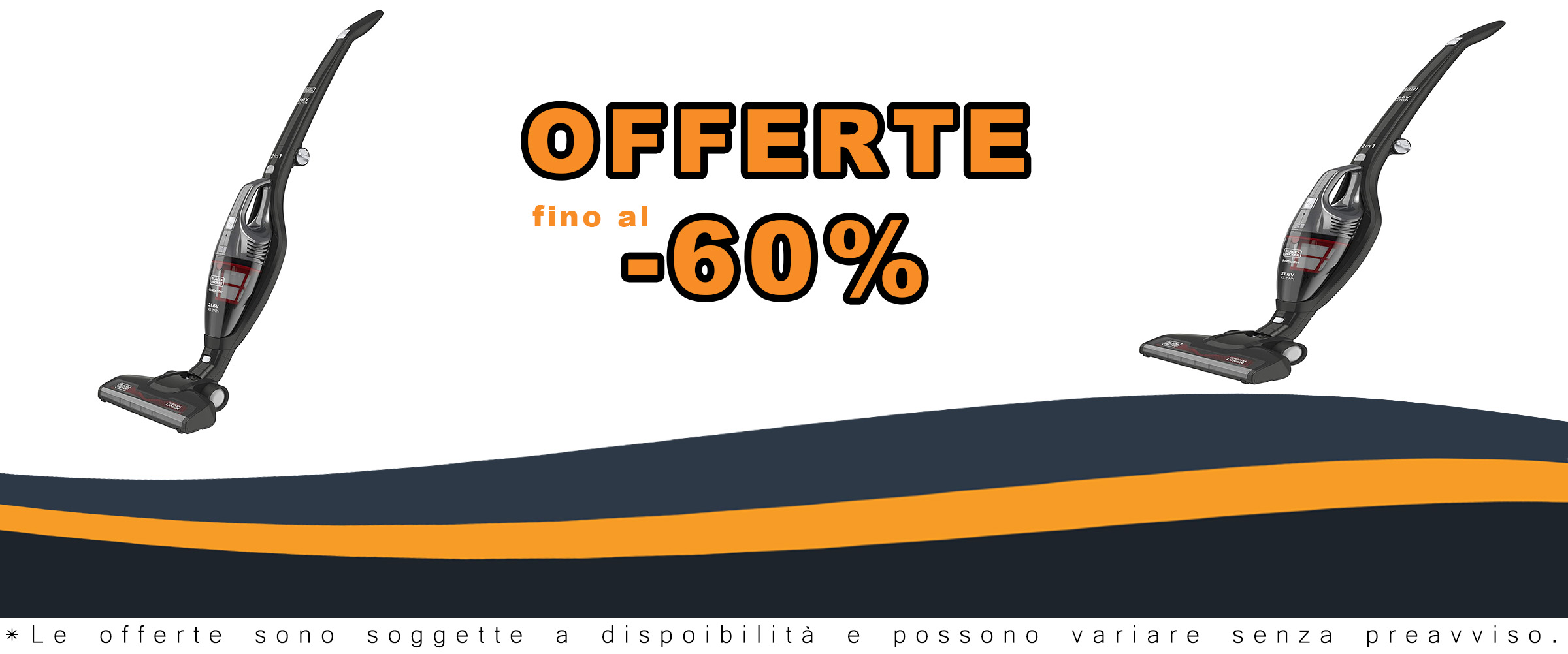 Aspirapolvere BLACK+DECKER SVB620JW-QW 2in1, potente e versatile, adatto per pavimenti duri e tappeti leggeri