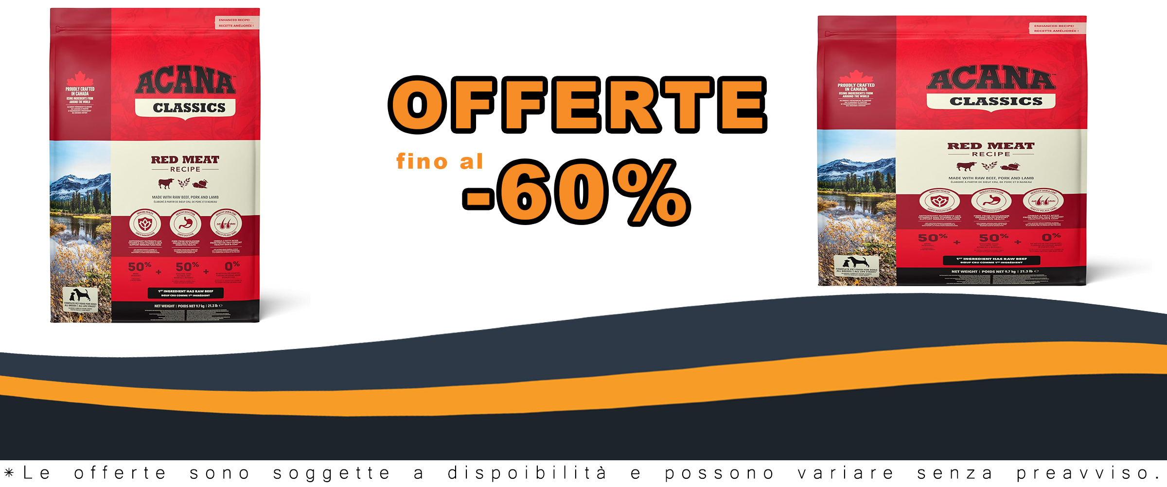 ACANA Classic Classic Red per cani, alimento secco monoproteico naturale  