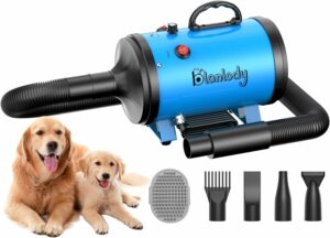 Asciugacapelli Blanlody per cani con 3200 W, 4 ugelli e tubo elastico
