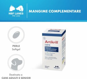 NBF Lanes Artikrill Cane, integratore per articolazioni di cani adulti e senior, supporto per osteoartrite.  