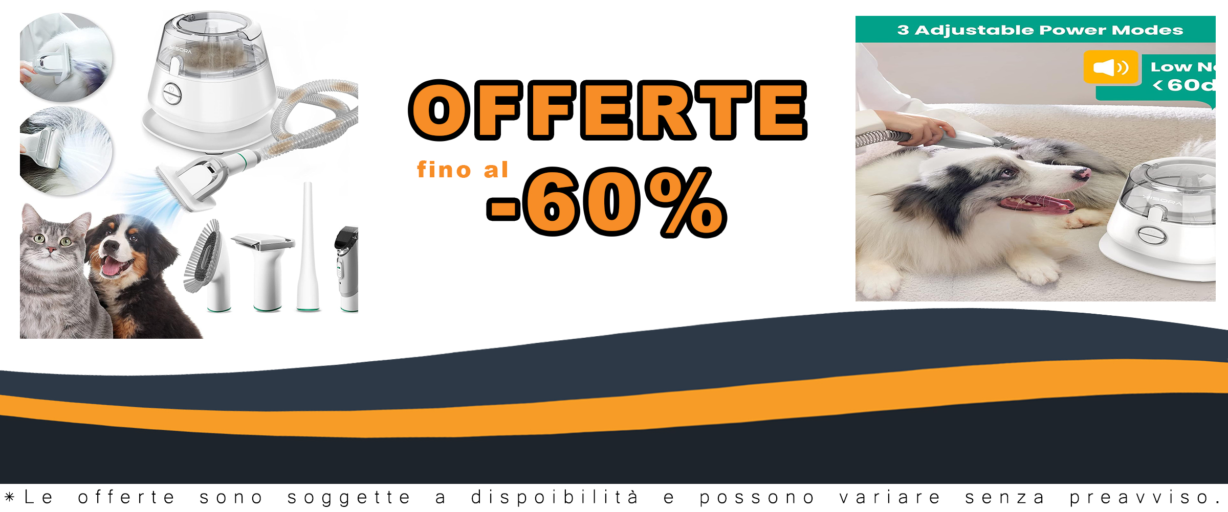 Kit per toelettatura e aspirapolvere YISORA per cani e gatti