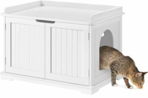 Yaheetech Mobile Lettiera per gatti in legno con design elegante e funzionale  