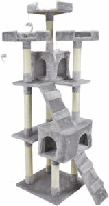 Tiragraffi AQPET Manhattan 170 cm con cuccia e parco giochi per gatti
