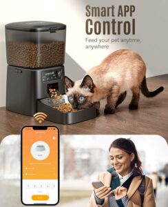Immagine in evidenza: Alimentatore automatico WiFi per gatti Oneisall da 3,5L con controllo app e programmazione pasti.  