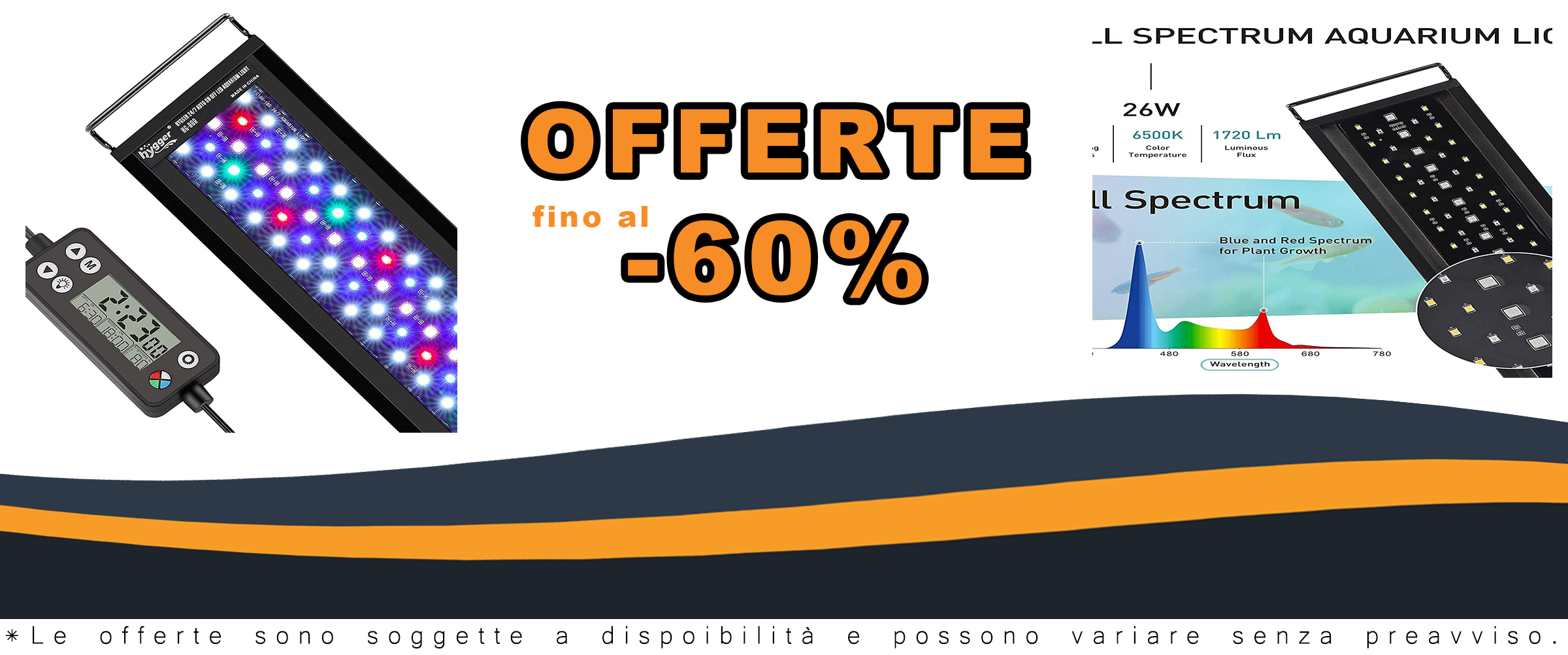 Luce LED per acquario a spettro completo con monitor LCD, ideale per piante e pesci, timer regolabile, approfitta dei codici sconto disponibili.  
